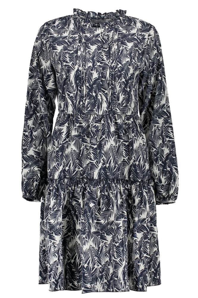 JURK MET BLINDE KNOOPSLUITING 07344 21 Navy/White